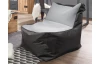 Sedací pytel Carole, černá látka/světle šedá tkanina