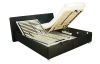 Postel Nice 180x200 cm, černá ekokůže/antracitová tkanina