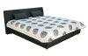 Postel Nice 180x200 cm, černá ekokůže/antracitová tkanina
