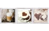 Sada obrazů na zeď (3 ks) Chep, motiv káva