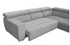 Rohová sedačka 7589, světle šedá, pravý roh, s elektrickým polohováním