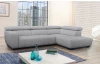 Rohová sedačka 7589, světle šedá, pravý roh, s elektrickým polohováním