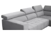 Rohová sedačka 7589, světle šedá, pravý roh, s elektrickým polohováním