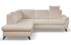 Rohová sedací souprava Geneva, světle béžová látka, levý roh