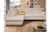 Rohová sedací souprava Geneva, světle béžová látka, levý roh