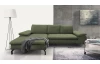 Rohová sedací souprava Vespa, špenátová zelená látka, levý roh