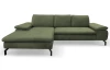 Rohová sedací souprava Vespa, špenátová zelená látka, levý roh