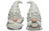 Dekorační soška (2 druhy) Vánoční skřítek, stříbrný
