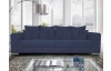 Široká pohovka Rosa, tmavě modrá látka