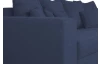 Široká pohovka Rosa, tmavě modrá látka