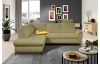 Rohová sedací souprava Geneva, světle zelená látka, levý roh