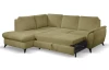Rohová sedací souprava Geneva, světle zelená látka, levý roh