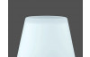 Stolní lampa Luis, bílé sklo