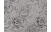 Dekorační polštář Vanessa 45x45 cm, stříbrný s růžemi