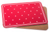 Korkové prostírání (2 ks) 29x21 cm, červené s puntíky