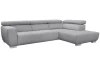 Rohová sedačka 7589, světle šedá, pravý roh, bez výsuvné funkce