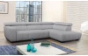 Rohová sedačka 7589, světle šedá, pravý roh, bez výsuvné funkce