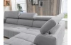 Rohová sedačka 7589, světle šedá, pravý roh, bez výsuvné funkce