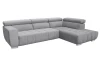 Rohová sedačka 7589, světle šedá, pravý roh, bez výsuvné funkce
