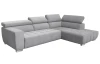 Rohová sedačka 7589, světle šedá, pravý roh, bez výsuvné funkce