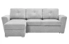 Rohová rozkládací sedačka Leyja, světle šedá látka