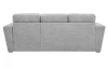 Rohová rozkládací sedačka Leyja, světle šedá látka