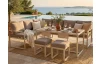 Jídelní sestava zahradního nábytku Grosseto, béžová