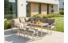 Jídelní sestava zahradního nábytku Grosseto, béžová