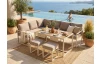 Jídelní sestava zahradního nábytku Grosseto, béžová
