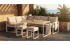Jídelní sestava zahradního nábytku Grosseto, béžová