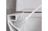 WC štětka plochá se stojanem Cleany, bílá/šedá