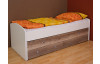 Rozkládací postel Patrik Color 90x200 cm, bílá/dub canyon