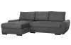 Rohová sedací souprava Toulous, tmavě šedá tkanina