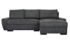 Rohová sedací souprava Toulous, tmavě šedá tkanina
