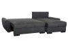 Rohová sedací souprava Toulous, tmavě šedá tkanina