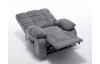 Křeslo s elektrickým polohováním Oscar Giant, šedá látka