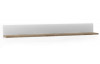 Nástěnná police Linate, bílý lesk/dub, 150 cm