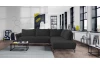 Rohová sedací souprava Bella, antracitová šedá látka, pravý roh