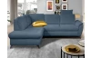 Rohová sedací souprava Geneva, safírově modrá látka, levý roh