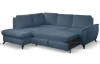 Rohová sedací souprava Geneva, safírově modrá látka, levý roh
