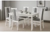 Jídelní židle Kolga, bílá/šedá látka