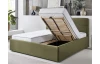 Postel Domango 180x200 cm, olivově zelená látka
