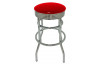 Barová stolička Cequa 8864, červená ekokůže