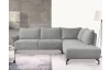 Rohová sedací souprava Bella, světle šedá látka, pravý roh
