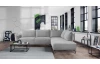 Rohová sedací souprava Bella, světle šedá látka, pravý roh
