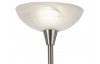 Stojací LED lampa Mikado 180 cm, matný nikl/bílé sklo
