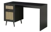 Psací stůl Vienna, černá/výplet
