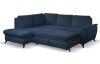 Rohová sedací souprava Geneva, oceánská modrá látka, levý roh