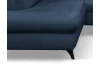 Rohová sedací souprava Geneva, oceánská modrá látka, levý roh