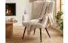 Křeslo Hannah, světle béžová tkanina